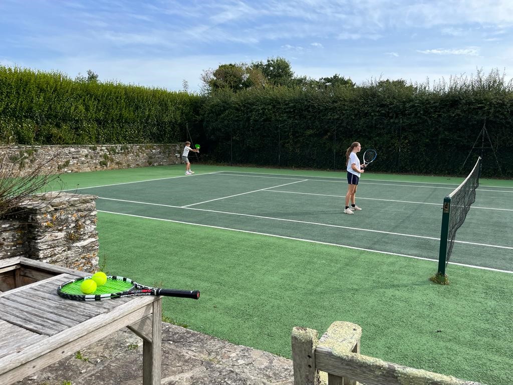 tennis court at carswell farm