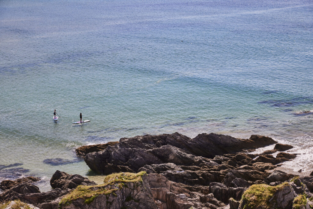 Stand up paddleboarding at Mothecombe beach